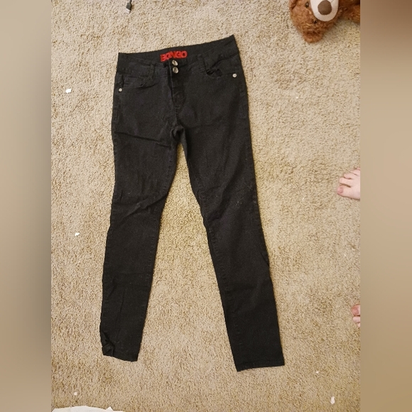 BONGO Womens Skinny Jeans Size 9 Black Stretch Denim Mid Rise - Picture 1 of 4